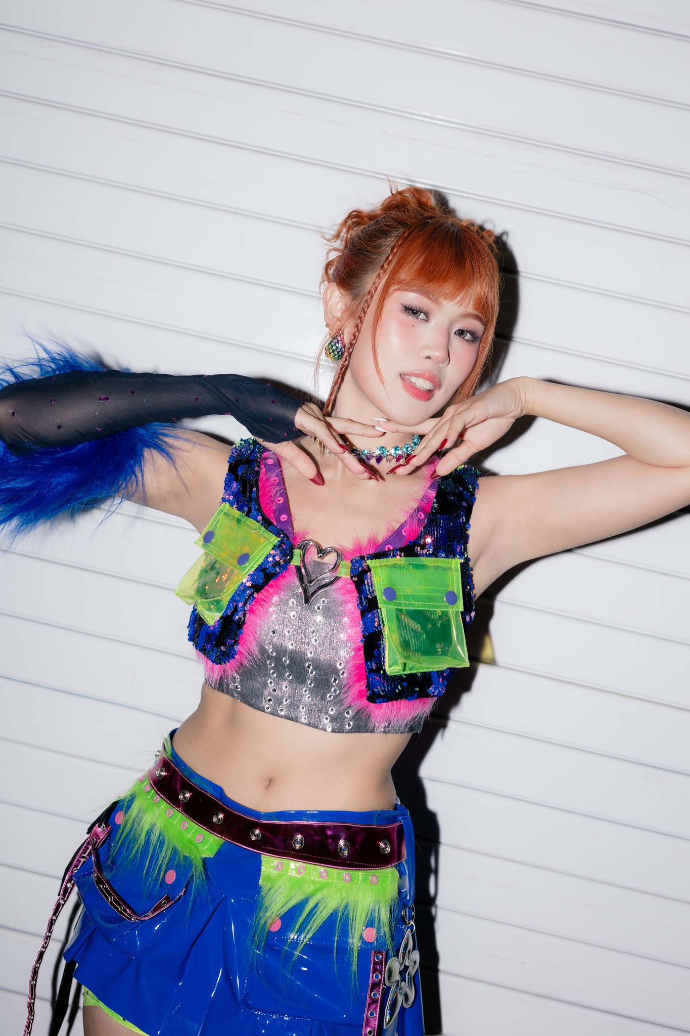 BINI Maloi in colorful dark outfit