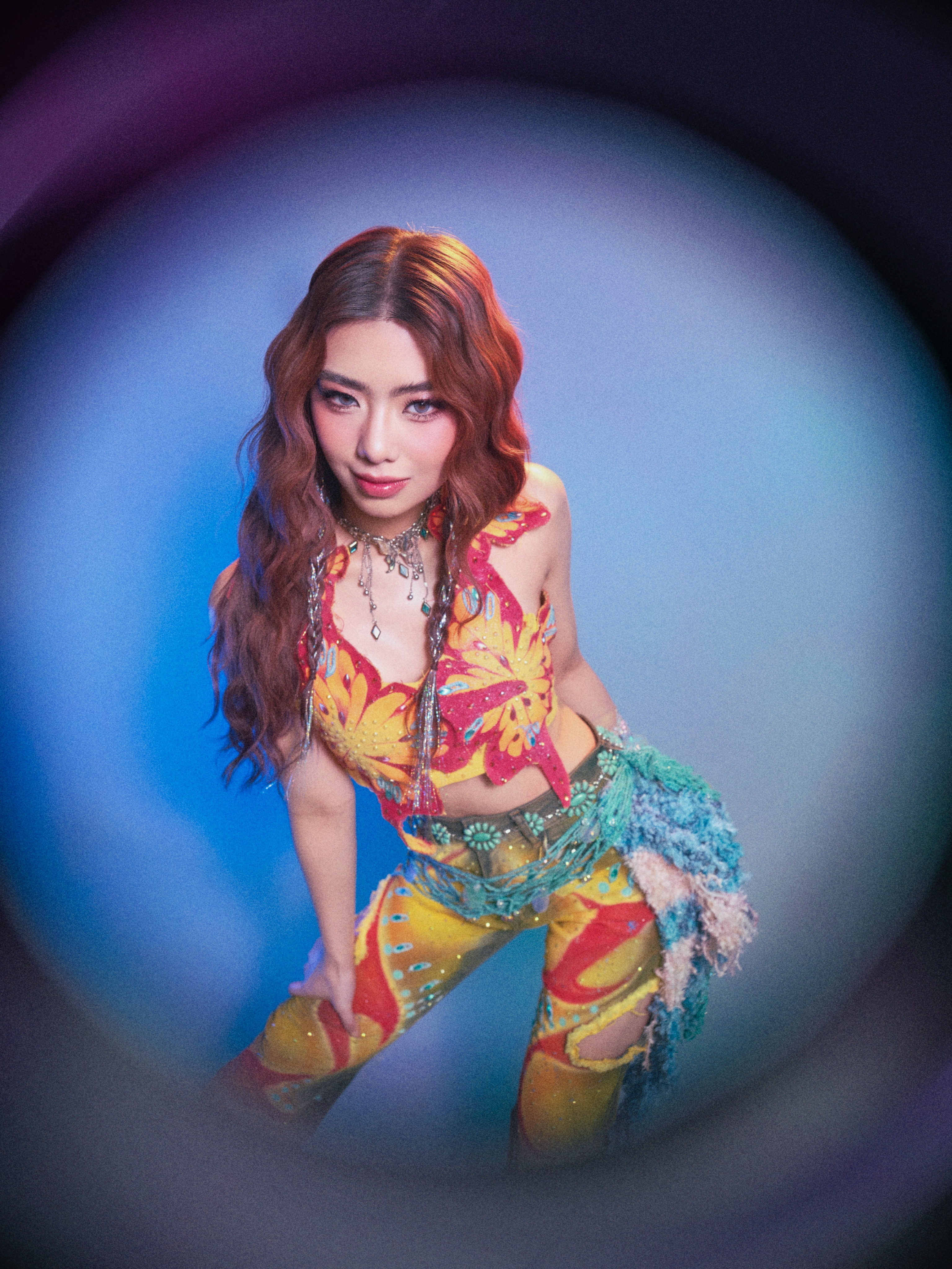 BINI Mikha in her Day 2 Aurora Outfit